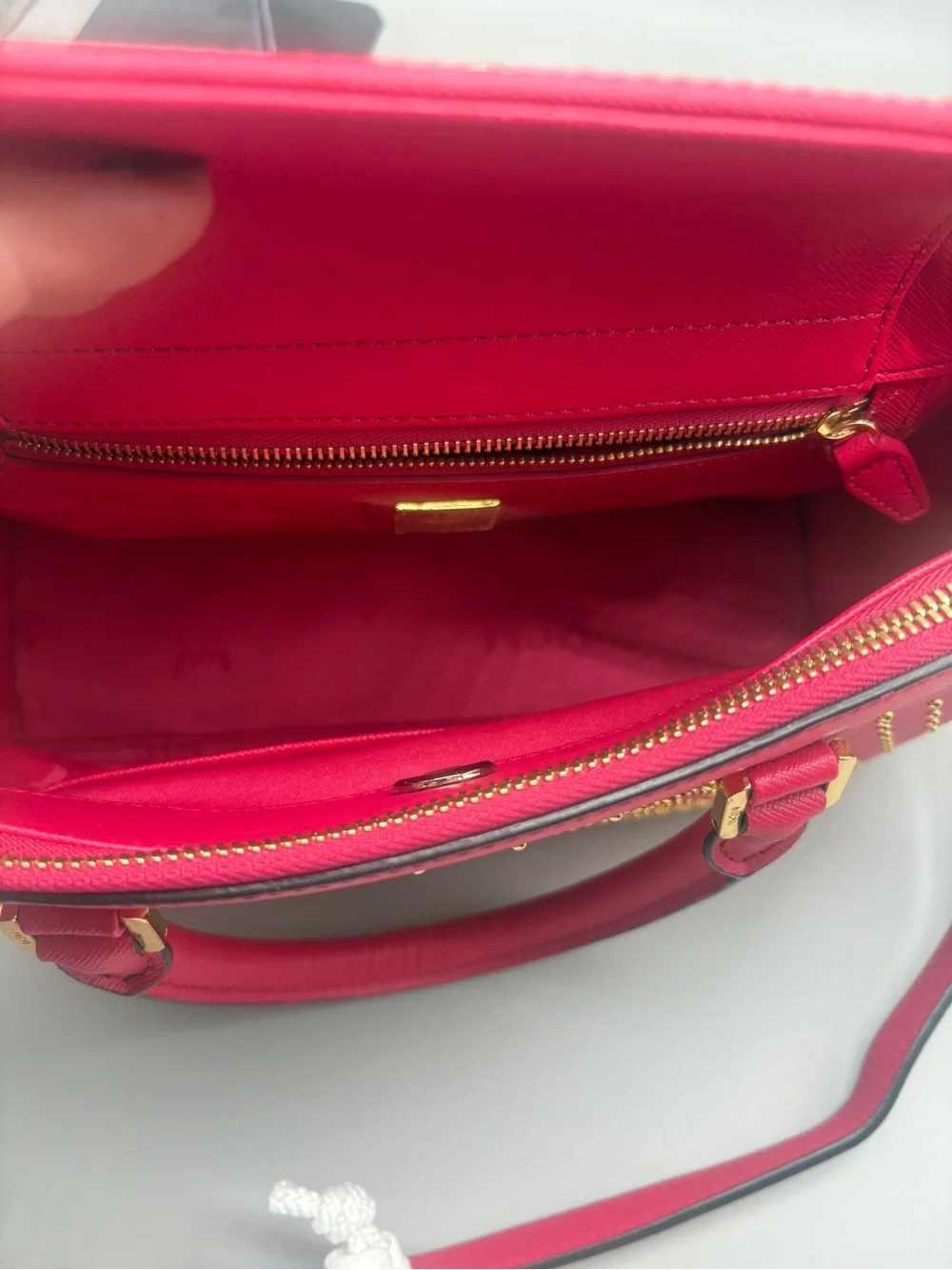 MCM LIMITED EDITION Studded Hot Pink Women’s Satchel like new